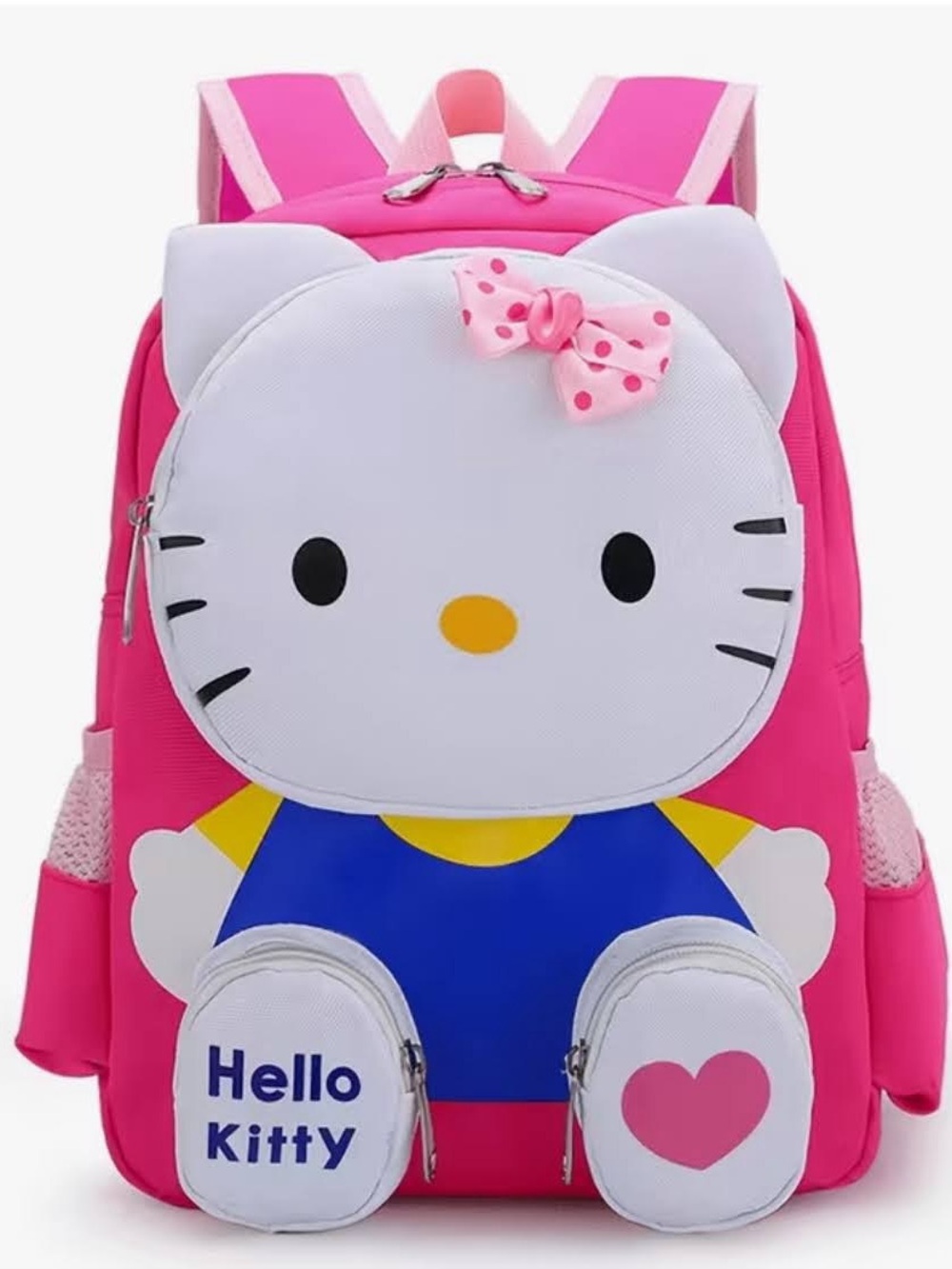 1-Fashion Pink Nylon Backpack Sanrio Hello Kitty